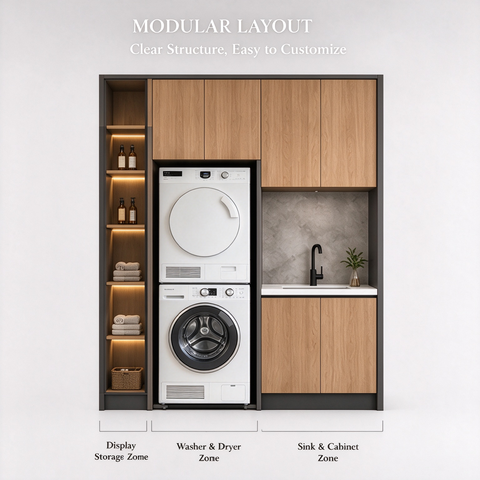 Modern Laundry Room Cabinets