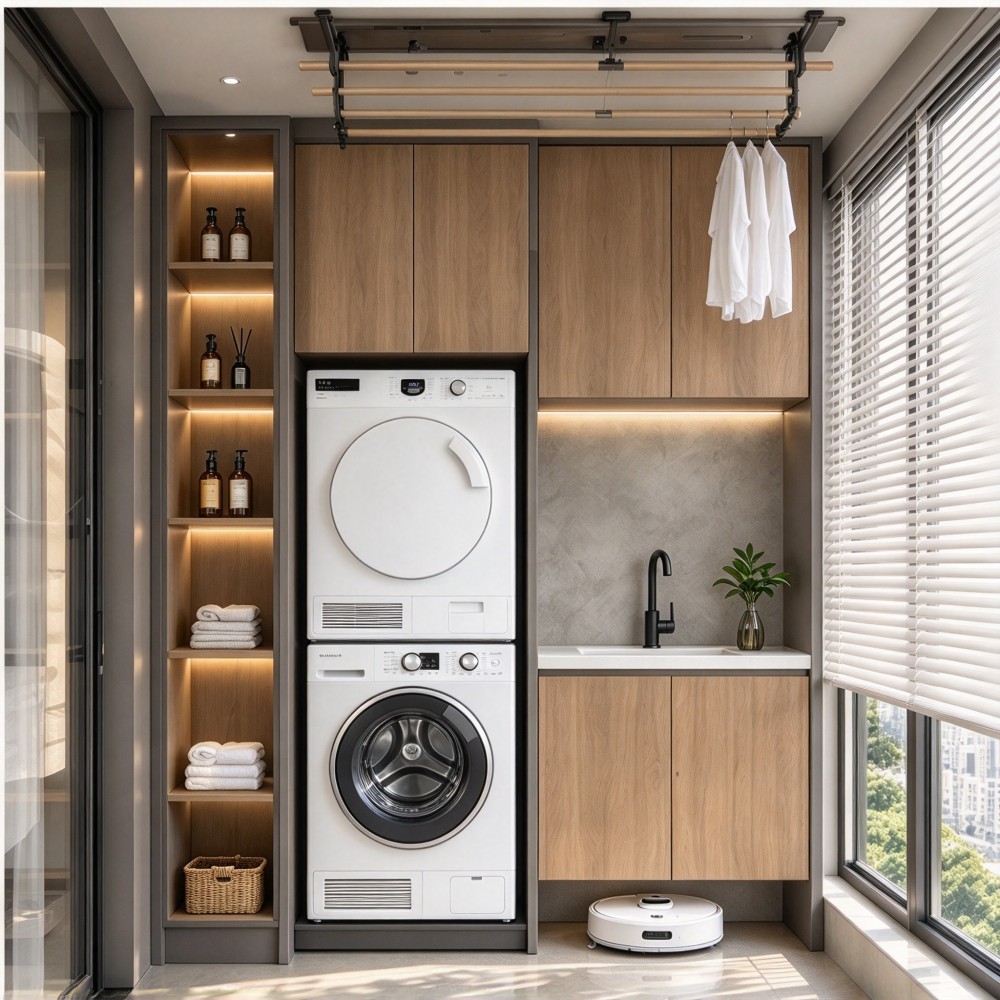 Modern Laundry Room Cabinets {alt_attr_replace}