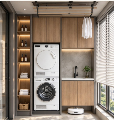 Modern Laundry Room Cabinets
