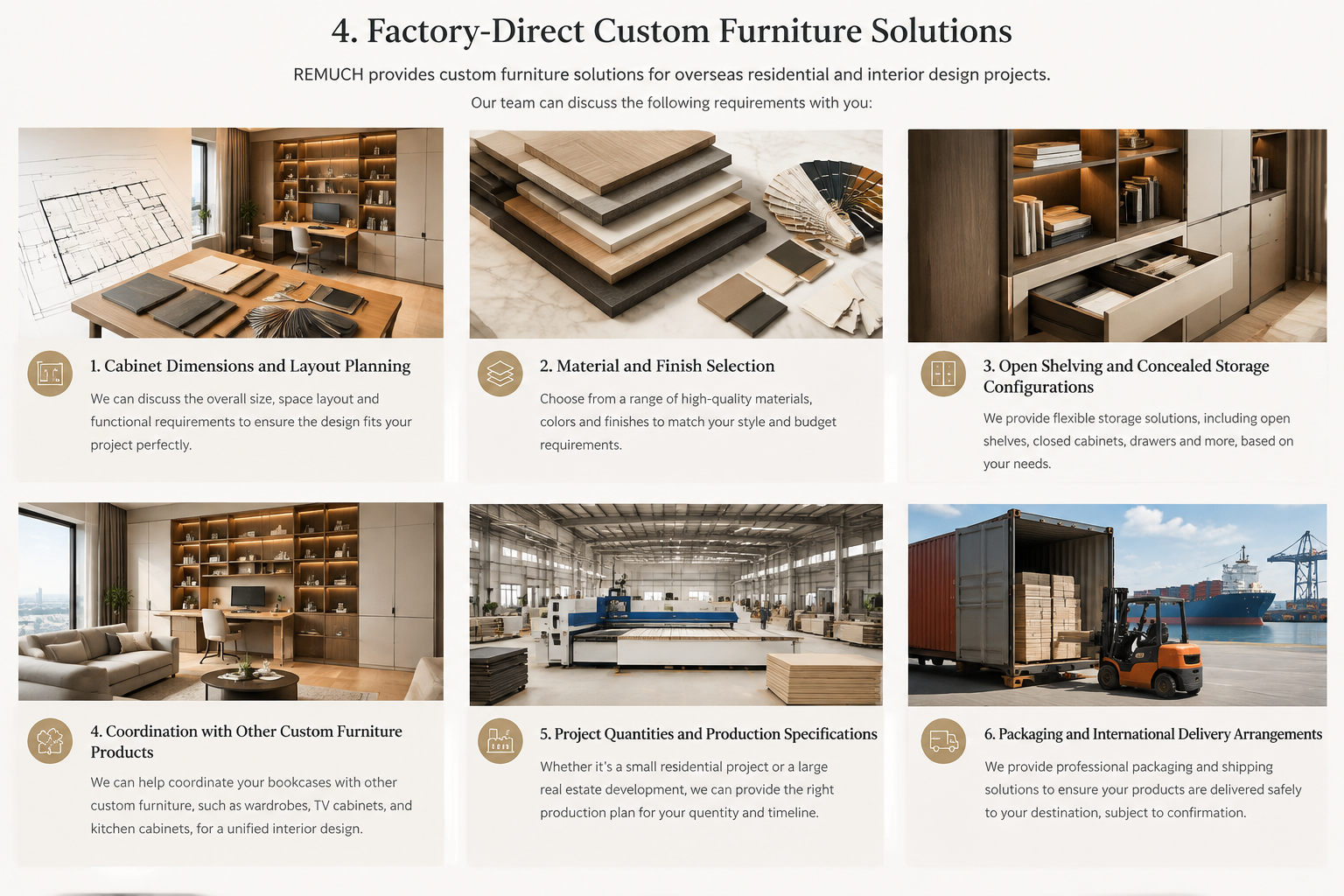 Modern Custom Built-in Bookshelves and Home Office Cabinets