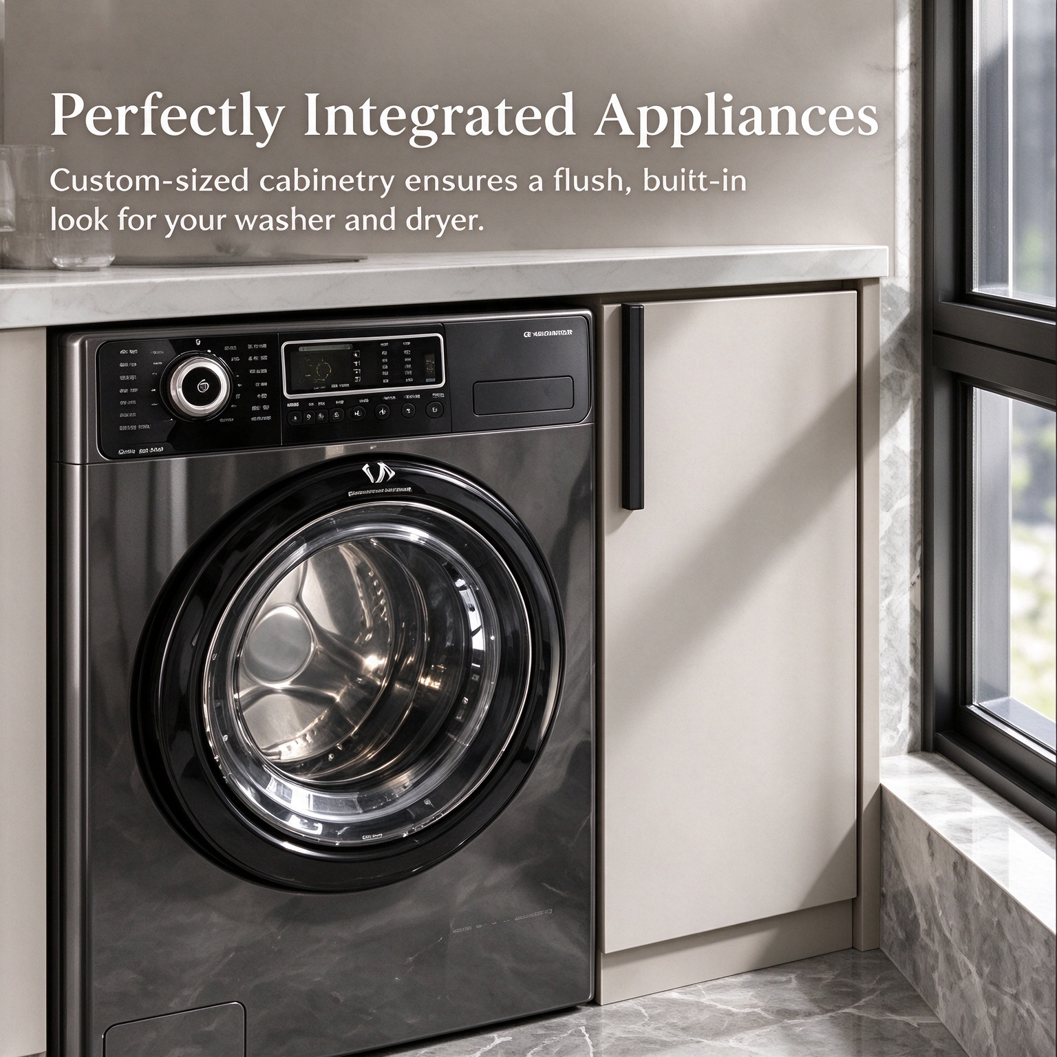Modern Wood Laundry Room Cabinets