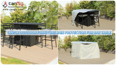 เฟอร์นิเจอร์กลางแจ้ง Tanfly ป้องกันฝนสำหรับโต๊ะบาร์