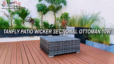 OTOMANA SECCIONAL DE MIMBRE PARA PATIO TANFLY 10W