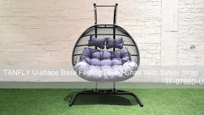 Chaise pivotante pliante en U TANFLY avec sangle de sécurité TF-9766D-U