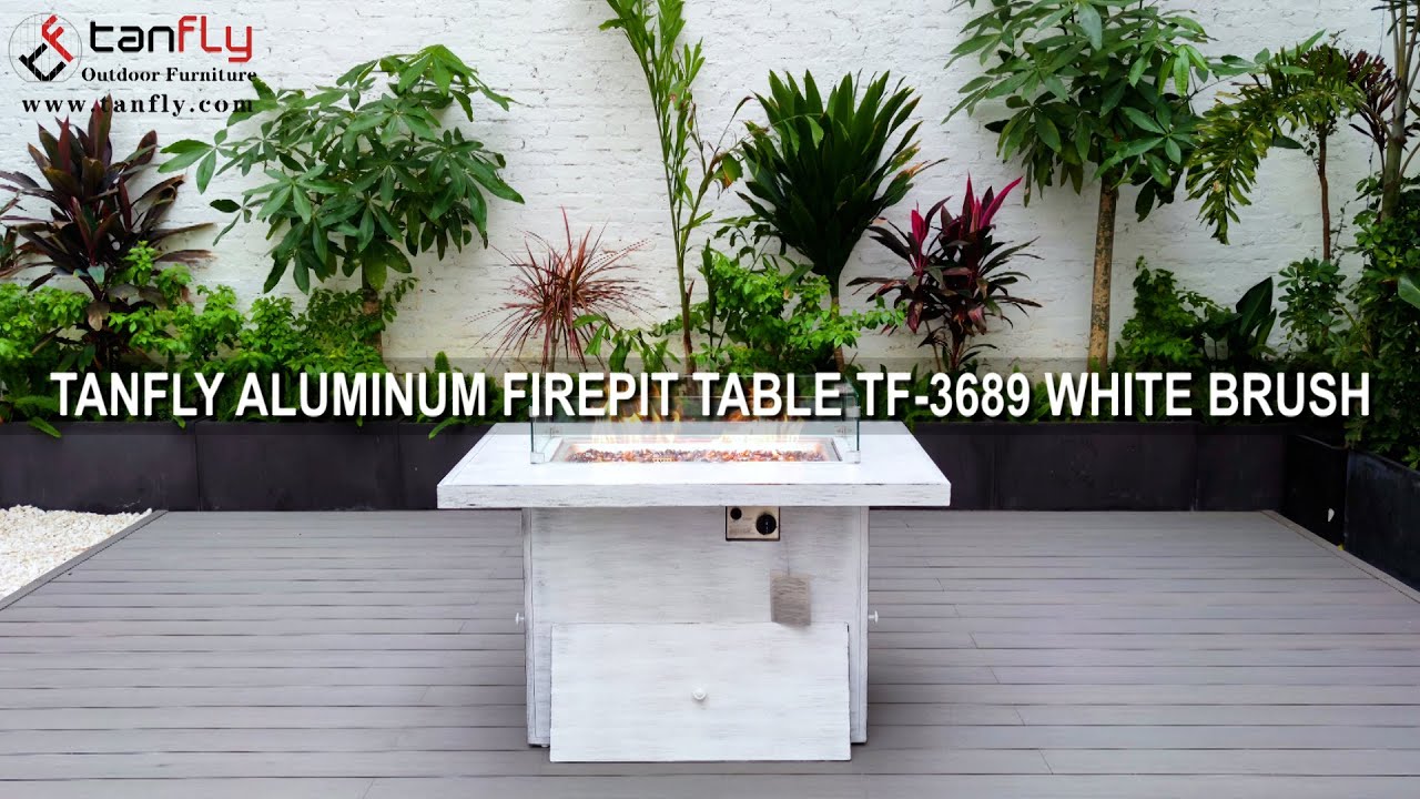 TANFLY ALUMINIUM FIREPIT TABLE TF-3689 БЕЛАЯ ЩЕТКА