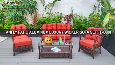 TANFLY PATIO ALÜMİNYUM LÜKS HASIR KOLTUK TAKIMI TF-6080