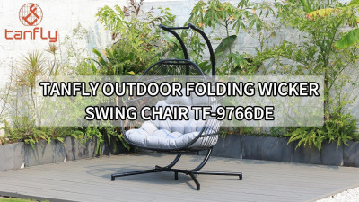 Chaise suspendue en corde et osier Tanfly Alfresco TF-9766DE