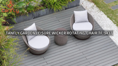 Tanfly Garden Leisure Wicker כסא מסתובב TF-9437