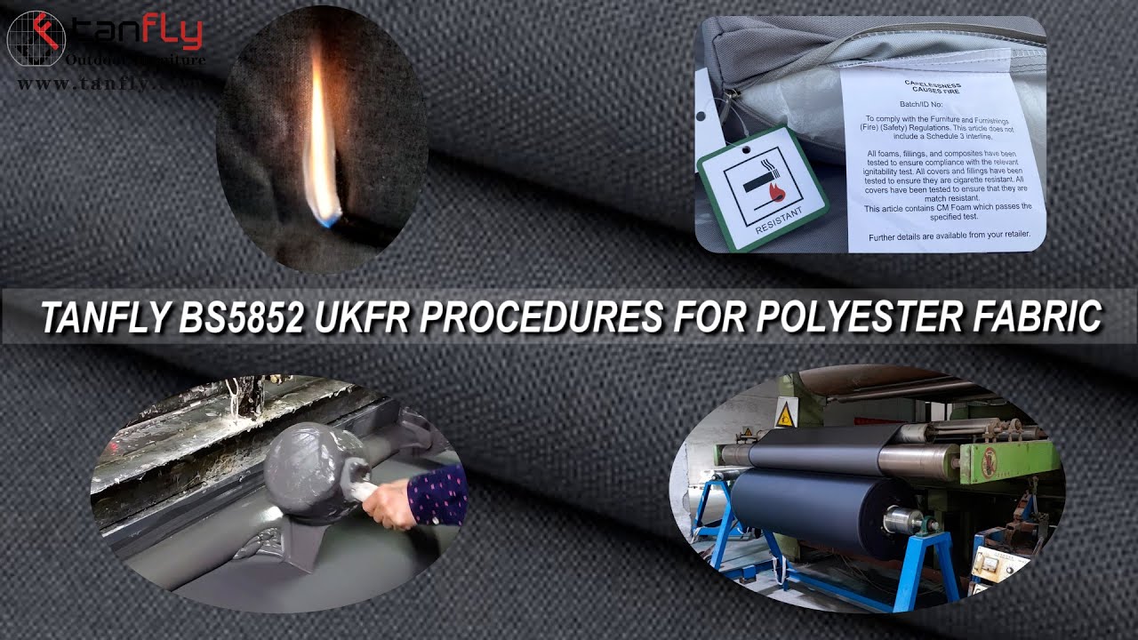 TANFLY BS5852 UKFR PROCEDURER FÖR POLYESTERTYG