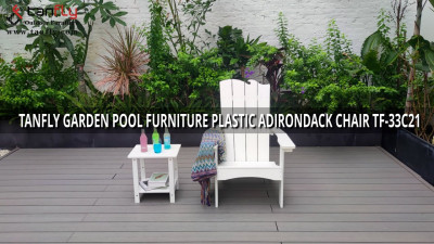 TANFLY MEBLE OGRODOWE DO BASENÓW PLASTIKOWE KRZESŁO ADIRONDACK TF-33C21