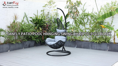 Wisząca huśtawka basenowa Tanfly Patio TF-9713 czarna