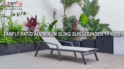 TANFLY PATIO ALUMINIUM SLING SOL LOUNGER TF-6408