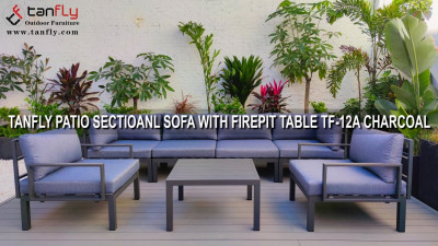 TANFLY PATIO BÖLMELİ ŞÖMBE TABLALI KOLTUK TF-12A KÖMÜR