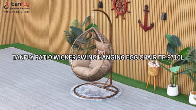 Tanfly Patio Wiklinowy fotel wiszący typu Egg TF-9710l