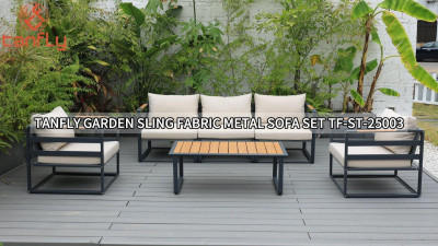 Tanfly Haveslynge Stof Metal Sofa Sæt TF-ST-25003