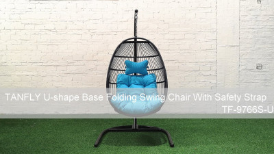 Chaise pivotante pliante en U TANFLY avec sangle de sécurité TF-9766S-U