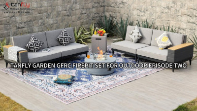 야외 에피소드 2를 위한 Tanfly Garden GFRC 화덕 세트