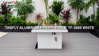 ALUMINIOWY STÓŁ KOMINKOWY TANFLY TF-3689 BIAŁY