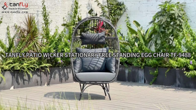 TANFLY PATIO WICKER СТАЦИОНАРНЫЙ СВОБОДНОСТОЯЩИЙ СТУЛ-ЯЙЦО TF-9488