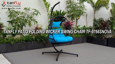 TANFLY PATIO SKŁADANY WIKLINOWY FOTEL HUŚTAWNY TF-9766SNOVA