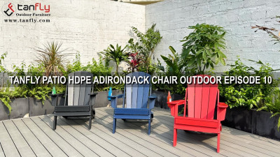 TANFLY PATIO HDPE เก้าอี้ ADIRONDACK กลางแจ้ง ตอนที่ 10