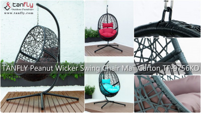 Chaise pivotante en osier d'arachide TANFLY Mail Carton Design TF-9756KD
