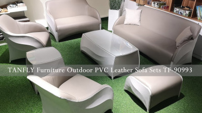TANFLY Mobilya Dış Mekan PVC Deri Koltuk Takımları TF 90993