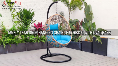 KRZESŁO WISZĄCE TANFLY ŁEZ TF-9756KD-O Z OWALNĄ PODSTAWĄ