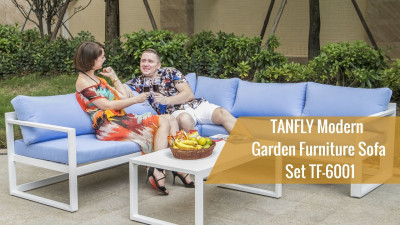 TANFLY Modern Alüminyum Bahçe Mobilyası Koltuk Takımı TF-6001