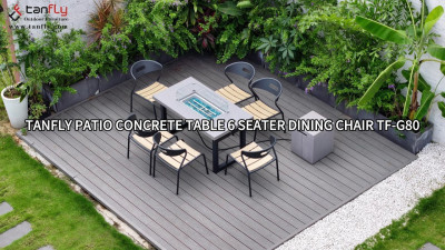Tanfly Terrasse Betonbord 6 personers spisestuestol TF-G80