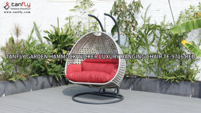 Tanfly Garden Hammock Плетеный роскошный подвесной стул TF-9716 Красный