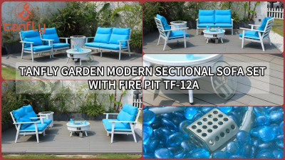Комплект секционных диванов Tanfly Garden Modern с очагом TF-12A
