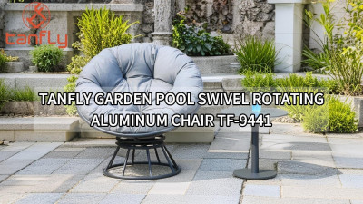 Chaise pivotante et rotative en aluminium pour piscine de jardin Tanfly TF-9441