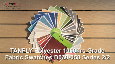 Muestras de tela de grado 1000 horas de poliéster TANFLY D030-058 Serie 2/2