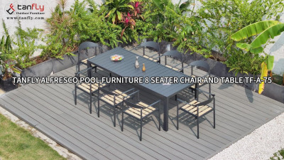 Alfresco poolmøbler 8 personers stol og bord TF-A75