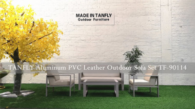 TANFLY Alüminyum PVC Deri Dış Mekan Koltuk Takımı TF 90114
