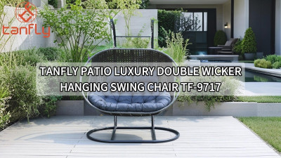 Balancelle suspendue de luxe Tanfly Patio en osier double TF-9717