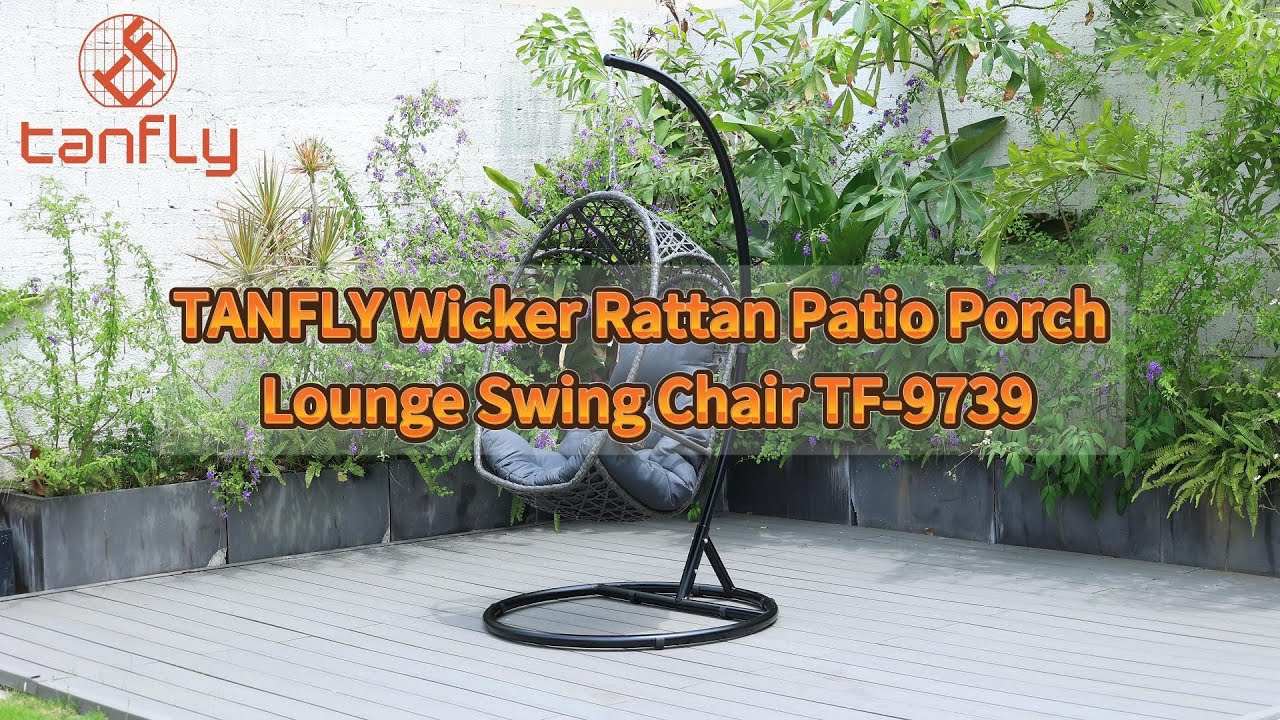 כיסא נדנדה למרפסת פטיו ראטן נצרים של Tanfly TF-9739