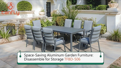 Móveis de jardim em alumínio que economizam espaço: desmontáveis ​​para armazenamento TFBD-506