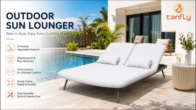 Créez un coin de piscine de rêve avec cette chaise longue double TF-6416
