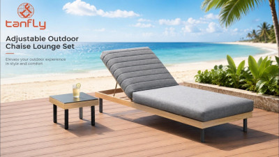 Adjustable Outdoor Chaise Lounge Set – Perfect for Beach & Poolside TF-6421
